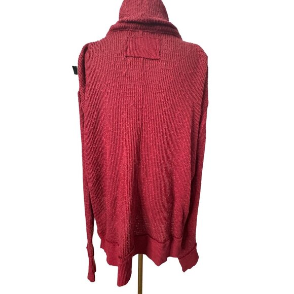 We The Free Large Slouchy Rust Red Ribbed Knit Sweater - Picture 5 of 12